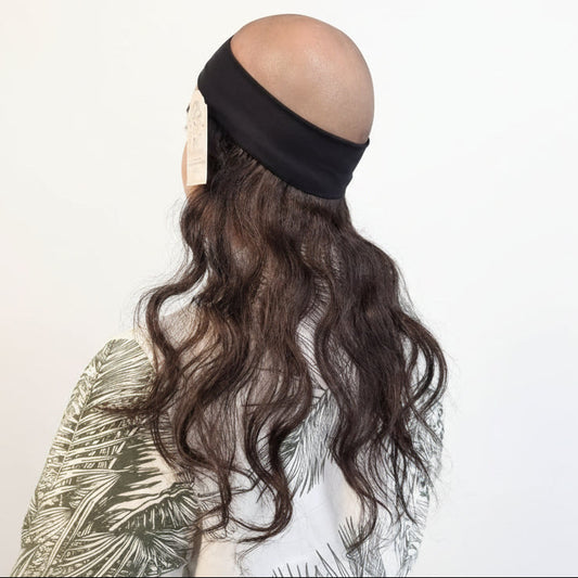 Bandana con cabello natural