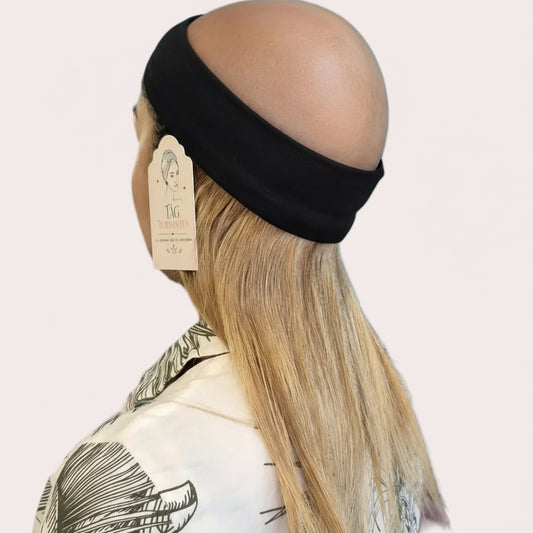 Bandana con cabello natural