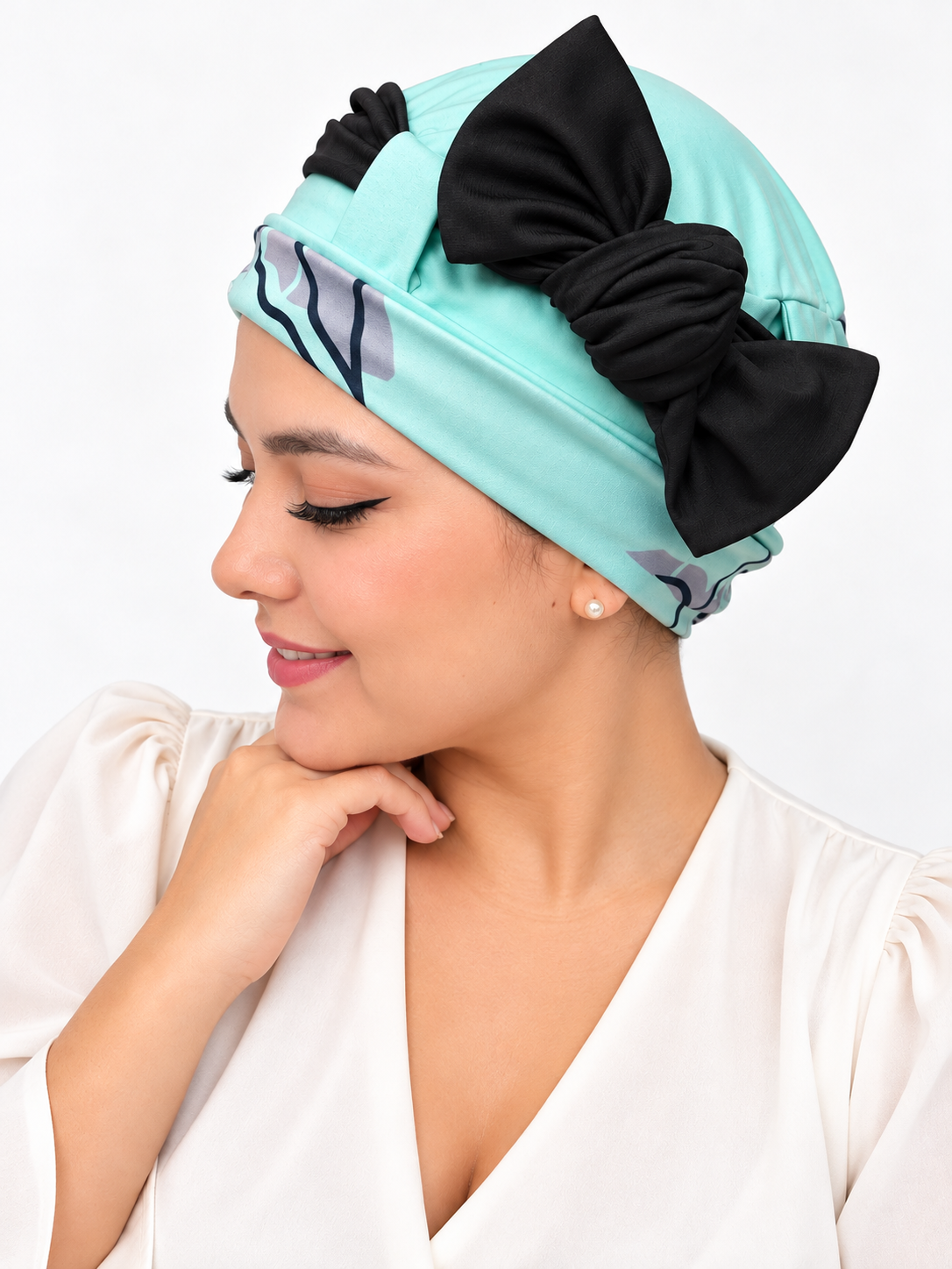 Turbante Amorosa lazo intercambiable tag turbantes