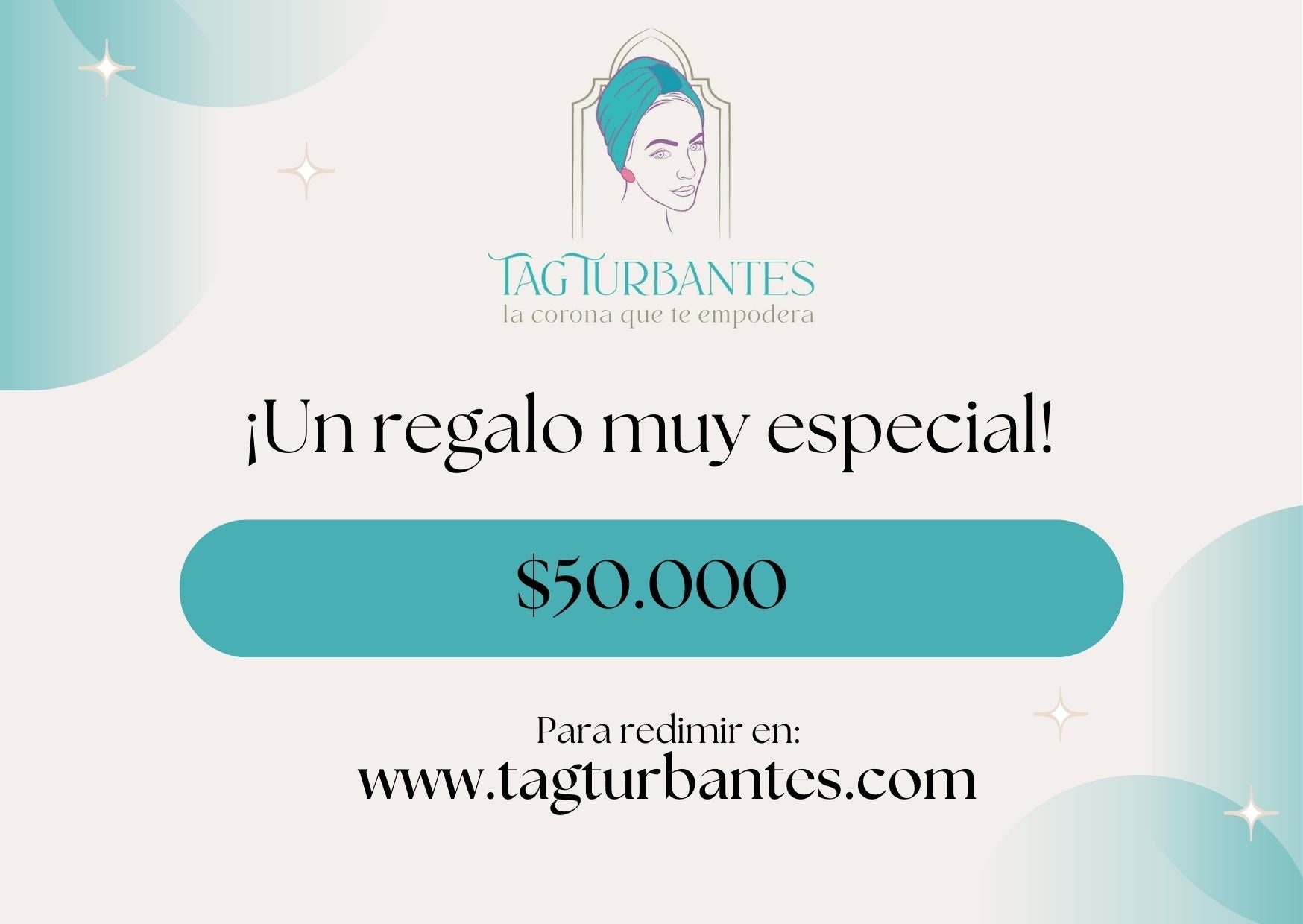 Tarjeta Regalo Tag Turbantes